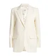 Sandro Womens Naturels Single-breasted Woven Blazer In Beige