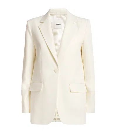 SANDRO SEQUIN-STRIPE OPERA BLAZER