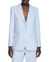 Sandro Sequin Stripe Suit Jacket In Blue