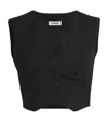 Sandro Sequin-stripe Waistcoat In Black