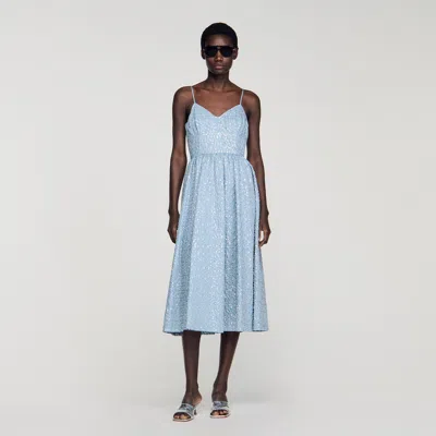 SANDRO SEQUINED MAXI DRESS