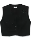 Sandro Sequined Vest In Black