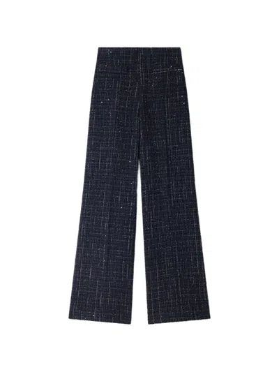 Sandro Sequin-embellished Tweed Trousers In Multi