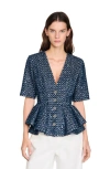 Sandro Sequinned Jacket In Blue