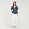 Sandro Sequinned Top In Blue