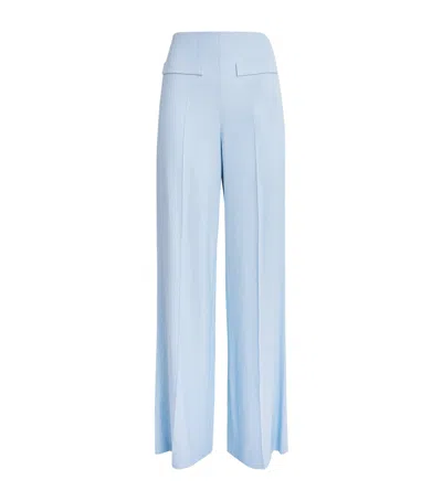 Sandro Sequinned Wide-leg Trousers In Blue