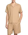 Sandro Shark Collar Shirt In Nut