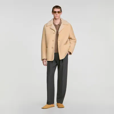 SANDRO SHEARLING JACKET