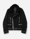 Sandro Shearling Wool Jacket In Black