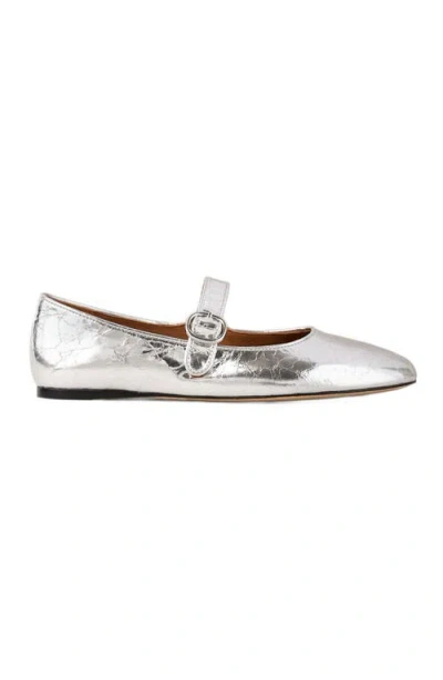 SANDRO SANDRO SHINY LEATHER BALLET FLATS