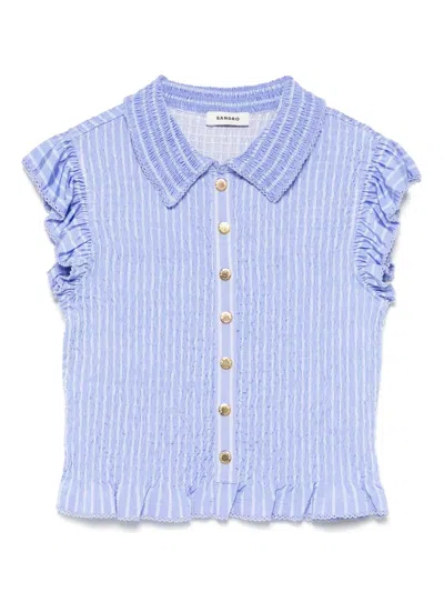 SANDRO SHIRRED TOP