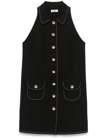 Sandro Shirt Mini Dress In Black