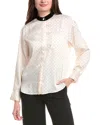 Sandro Woman Shirt Ivory Size 3 Polyester In Neutral