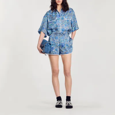 Sandro Short À Imprimé Fleuri