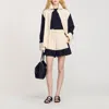 Sandro Short Bicolore En Lin In Sand