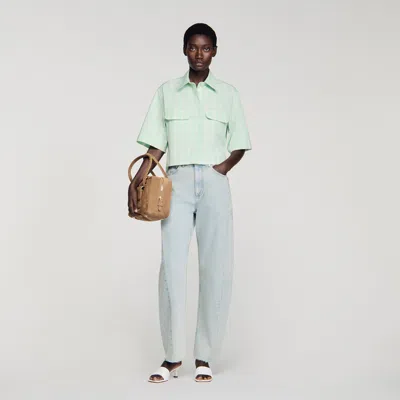 Sandro Short Checked Shirt