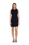 Sandro Short Dress With Cutouts In Black