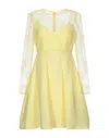 Sandro Short Dresses In Light Yellow