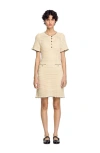 Sandro Open Knit Mini Dress In Vanilla