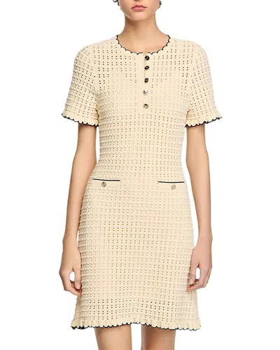 SANDRO SHORT KNIT DRESS