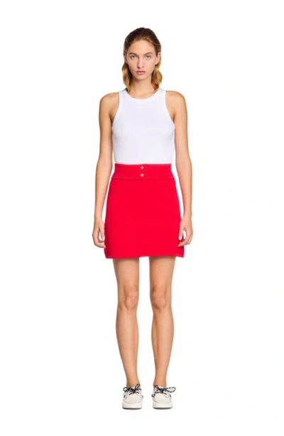 SANDRO SANDRO SHORT KNIT SKIRT