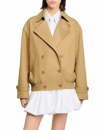 Sandro Short Oversized Trench Coat