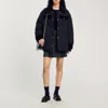 Sandro Short Puffer Jacket In Black