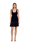 Sandro Womens Black Rhinestone-embellished Sleeveless Knitted Mini Dress In Black