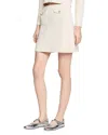 Sandro Short Rib-knit Skirt In Ecru