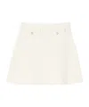 Sandro Short Rib-knit Skirt In White