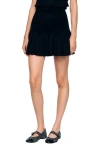 Sandro Short Skirt In Black