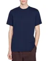Sandro Short Sleeve Crewneck Tee In Navy Blue