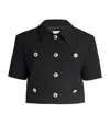 Sandro Short-sleeve Embellished Jacket In Black