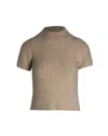 Sandro Short Sleeve Knit Top In Peach Cotton In Orange