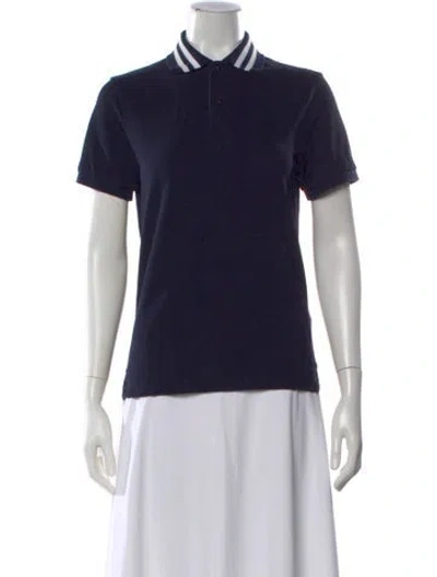 Pre-owned Sandro Short Sleeve Polo In Blue
