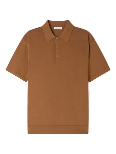 Sandro Short-sleeve Polo Shirt In Orange