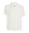 Sandro Man Shirt White Size S Viscose In Beige