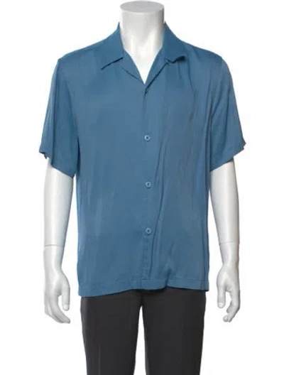 Pre-owned Sandro Short Sleeve Shirt In Blue