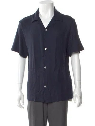 Pre-owned Sandro Short Sleeve Shirt In Blue