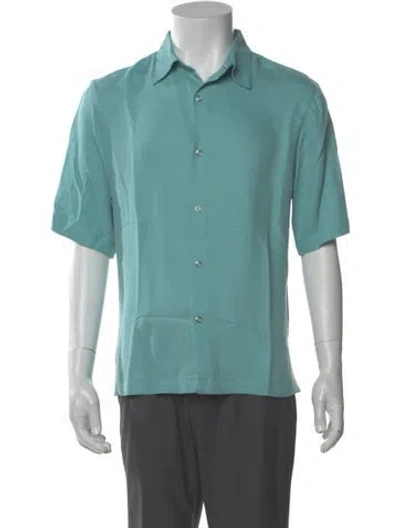 Pre-owned Sandro Short Sleeve Shirt In Green