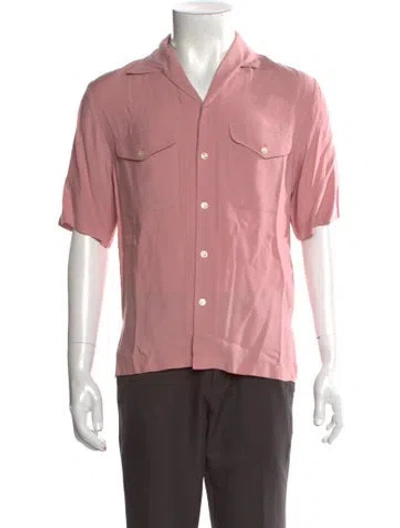Pre-owned Sandro Short Sleeve Shirt In Pink