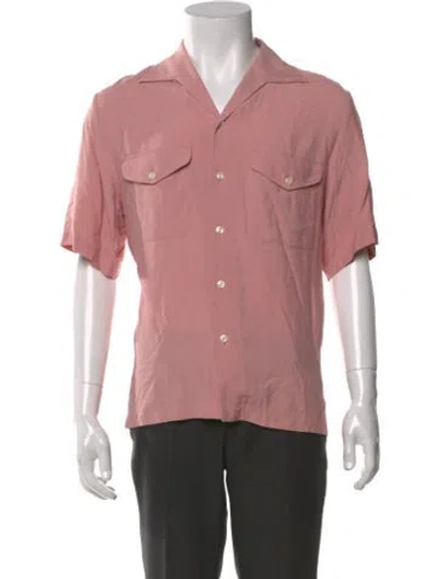 Pre-owned Sandro Short Sleeve Shirt In Pink