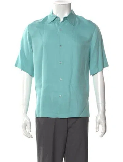 Pre-owned Sandro Short Sleeve Shirt W/ Tags In Blue