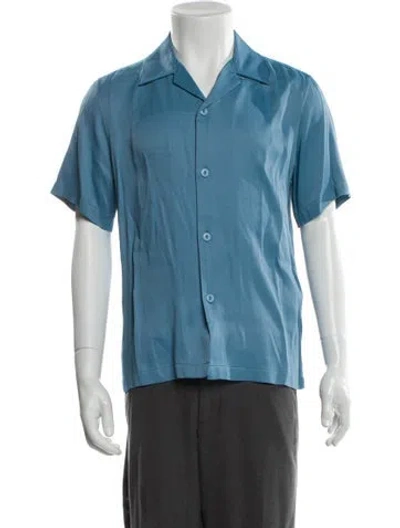 Pre-owned Sandro Short Sleeve Shirt W/ Tags In Blue