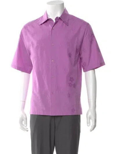 Pre-owned Sandro Short Sleeve Shirt W/ Tags In Purple