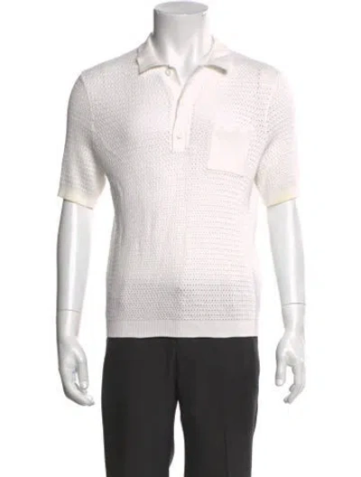 Pre-owned Sandro Short Sleeve Shirt In White