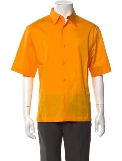 Pre-owned Sandro Short Sleeve Shirt In Yellow