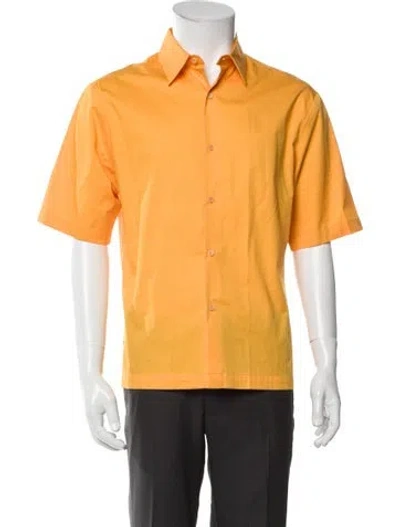 Pre-owned Sandro Short Sleeve Shirt In Yellow