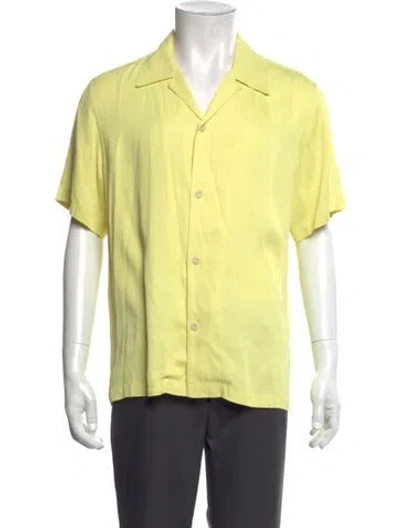 Pre-owned Sandro Short Sleeve Shirt In Yellow