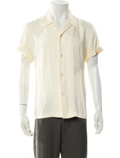 Pre-owned Sandro Short Sleeve Shirt In Yellow